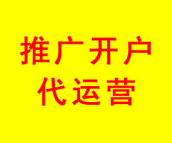 推广开户、代运营